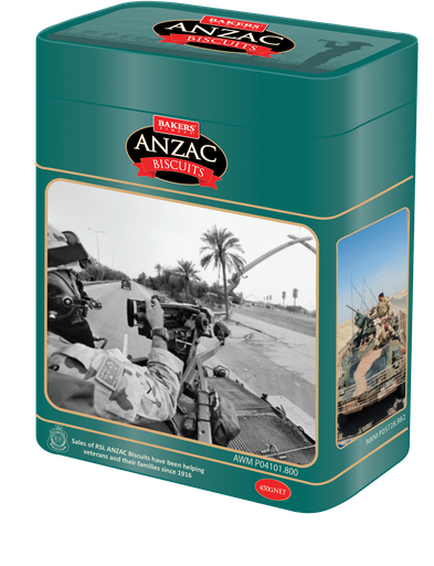 [ITABISANZIRAQ-B] Ital- Biscuit Anzac Tins Iraq War 8 x 450g*