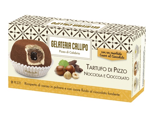 [CALGELTARNOC-B] Callipo Gelateria- Tartufo Nocciola E Cioccolato 2x160ml x6*