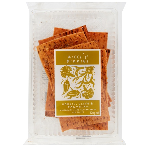 [RBGOP120-B] Ricci's Bikkies- Garlic Olive & Parmesan