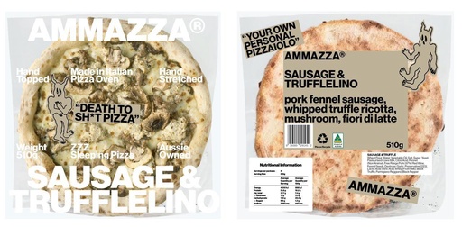 [AMMPIZSAU] Ammazza sausage & trufflelino pizza 10 x 510g [B]* 