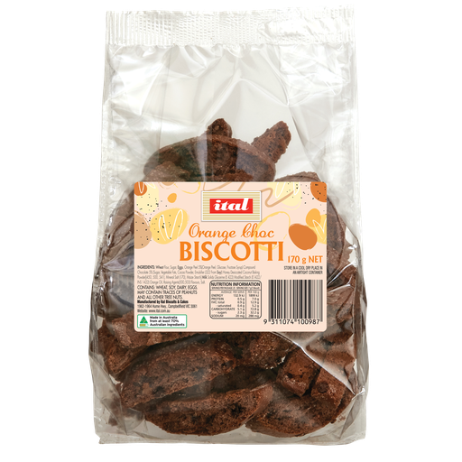 [ITASI-EBORAC1-B] Ital- Biscuit Easter Orange Fruit 8 x170g*