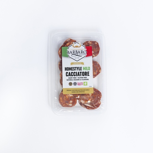 [BARRETCACMIL175-B] Barbaro Retail Cacciatore Mild 14 x 175g