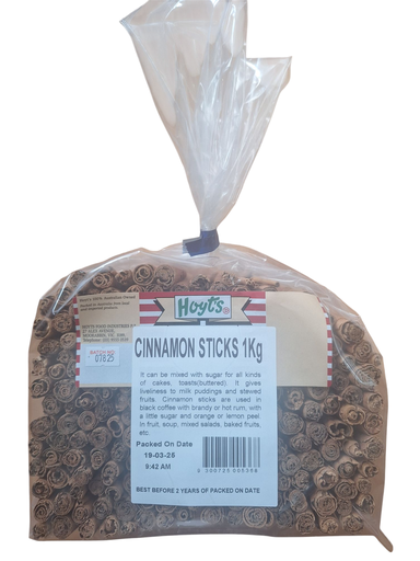 [HTCINNSTI1KG-UC12] Hoyts- Cinnamon Sticks 1kg