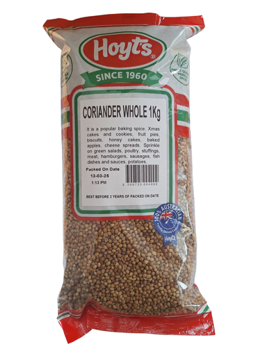 [HTCORS1KG-UC12] Hoyts- Coriander Seeds Whole 1kg