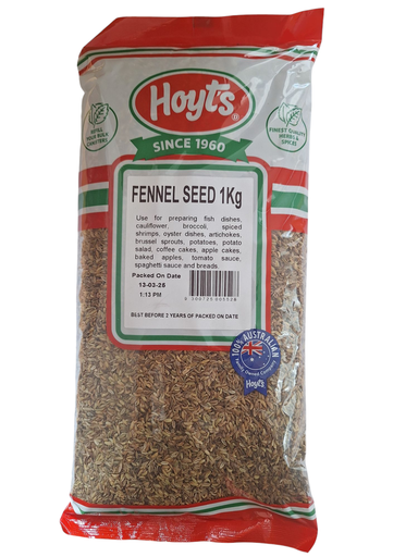 [HTFEN1KG-UC12] Hoyts- Fennel Seeds 1kg