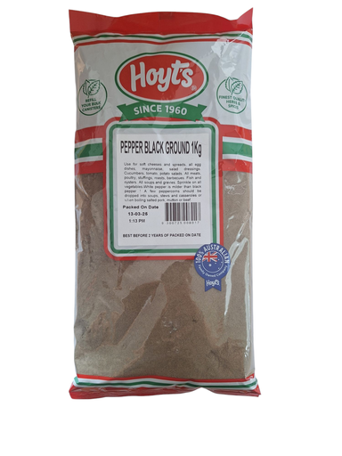 [HTPEPGRO1KG-UC12] Hoyts- Pepper Black Ground 1kg