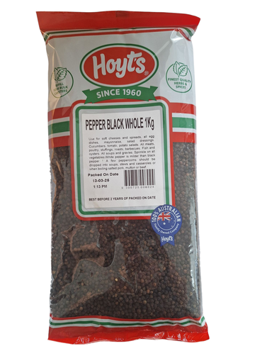 [HTPEPWHOB1KG-UC12] Hoyts- Pepper Black Whole 1kg