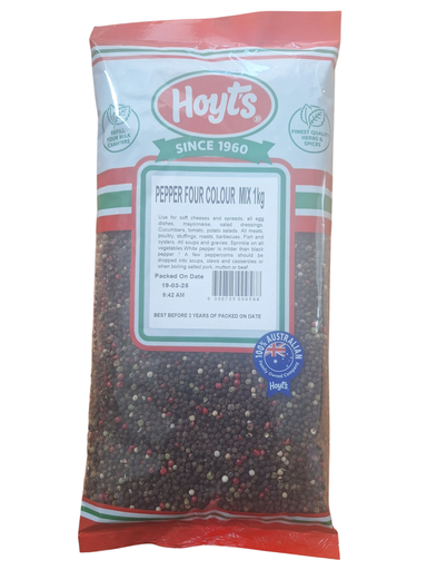 [HTPEP4COL1KG-UC12] Hoyts- Pepper 4 Colour Mix 1kg
