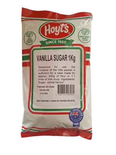 [HTVANSUG1KG-UC12] Hoyts- Vanilla Sugar 1kg
