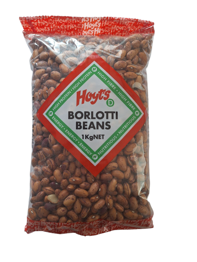 [HTBEABOR1KG-UC12] Hoyts- Beans Borlotti 1kg