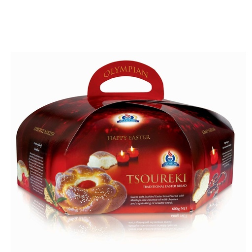 [KETSOEGGBOX923B-B] Kebia- Tsoureki Olympian Sweet Loaf W Egg 6 x 600g (Boxed)