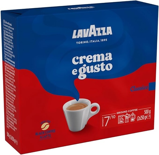 [3887] Lavazza Coffee Ground Crema E Gusto 2X250G (10PK) [B]
