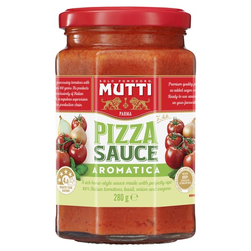 [MUTPIZSEAJAR280-B] Mutti Pizza Sauce Aromatica Jar 6X280G