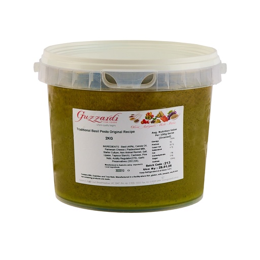 [999385-UC4] Guzzardi Traditional Basil Pesto x2kg