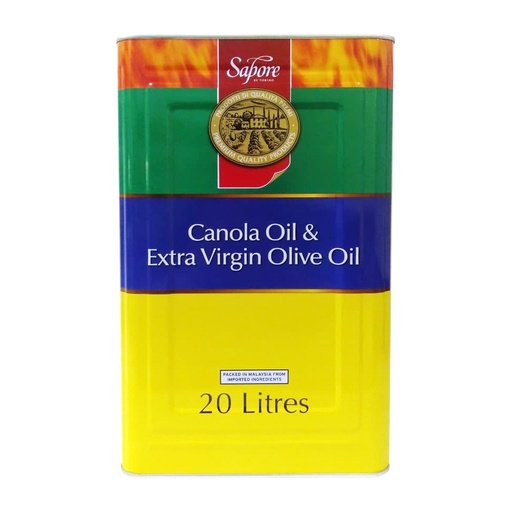 [SAPTUSOIL20-U] SAPORE - Tuscan Blended 20L Canola & Extra Virgin Olive Oil (w/bung)