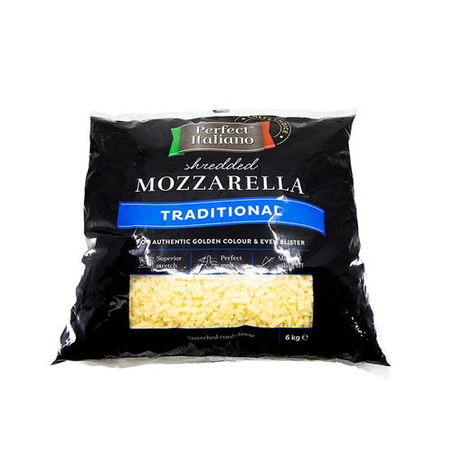 [FROPERMOZSHR-B] Perfect- Frozen Mozzarella Shredded 2 x 6kg 