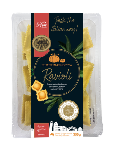 [SAPRAVPUMRIC] Sapore- Fresh Ravioli Pumpkin & Ricotta 6 x 350gm 