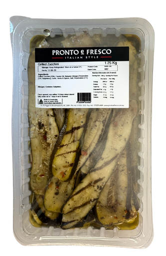 [PROFREZUC1.25-UC4] Pronto e Fresco- Grilled Zucchini 1.25Kg