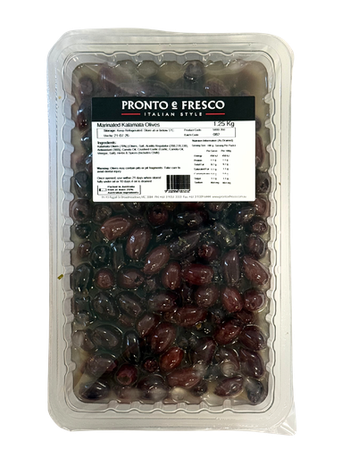 [PROFREKALOLIPIT1.25-UC4] Pronto e Fresco- Olives Kalamata Pitted Marinated 1.25kg 