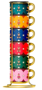 [BIAMAGCUPSTATB-B] Bialetti- Cups Magico Ricordo Teddy Bear Stackable Set 6*x 6 (NMAGIC004/FB) 