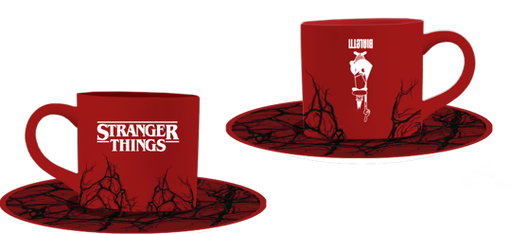 [BIACUPSTRTHI-B] Bialetti- Cups & Saucers Stranger Things Set 2 x 4* (STRTH03P/FB) 