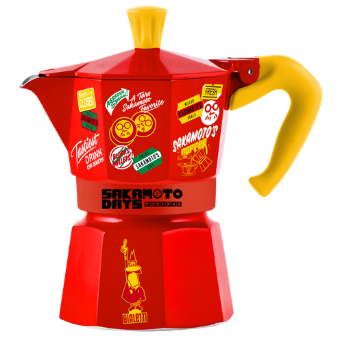 [BIAMOKSAKRED3-B] Bialetti- Moka Sakamoto Days Red 3 Cup* (0005405/FB) 