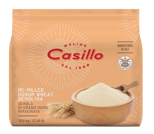 [CASSEMRIM-U] Casillo - ORO Re-milled Durum Wheat Semolina 12.5 kg