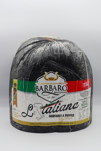 [BARMORBLPEP-KC2] Barbaro- Mortadella Pepper Black Label r/w 8kg 