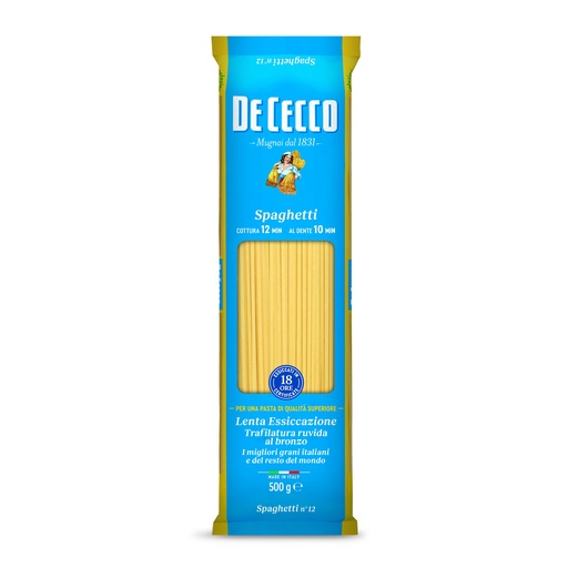 [DECPAS012-B] De Cecco SPAGHETTI 24 x 500g (QSXE012)
