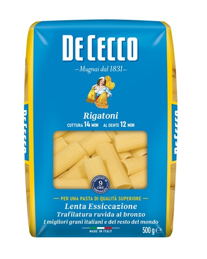 [DECPAS024-B] De Cecco RIGATONI 24 x 500g (QSXE024)