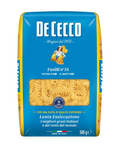 [DECPAS034-B] De Cecco FUSILLI 24 x 500g (QSXE034)