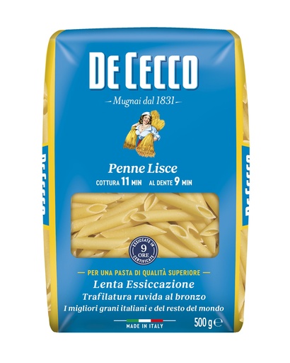 [DECPAS040-B] De Cecco PENNE LISCE 24 x 500g (QSXE040)