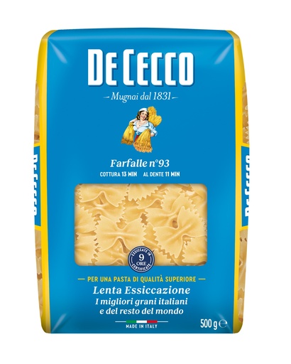 [DECPAS093-B] De Cecco FARFALLE 24 x 500g (QSXE093)