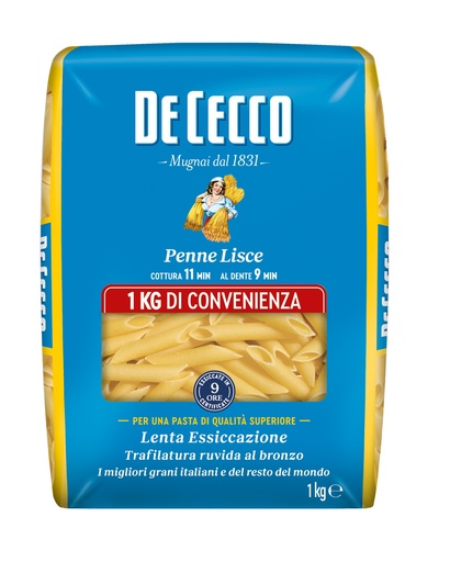 [DECPAS4040-B] De Cecco PENNE LISCE 12 x 1Kg (QSX4040)