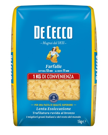 [DECPAS4093-B] De Cecco FARFALLE 1 12 x 1Kg (QSX4093)