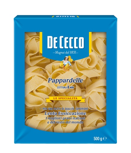 [DECPAS4201-B] De Cecco PAPPARDELLE NIDI SEMOLA 8 x 500g (0SW4201)