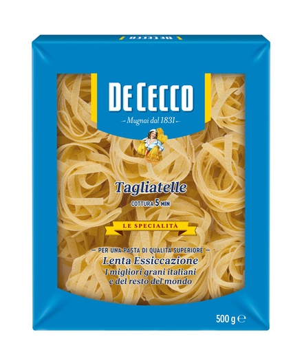 [DECPAS4203-B] De Cecco TAGLIATELLE  NIDI SEMOLA 8 x 500g (0SW4203)