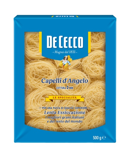 [DECPAS4209-B] De Cecco CAPELLI D'ANGELO NIDI SEMOLA 8 x 500g (0SW4209)