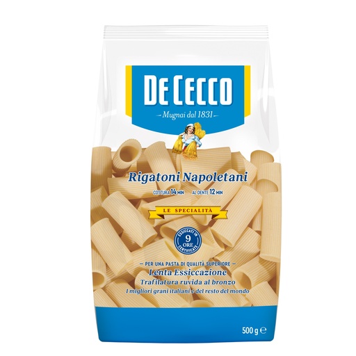[DECPAS3124-B] De Cecco RIGATONI NAPOLETANI 12 x 500g (0SX3124)