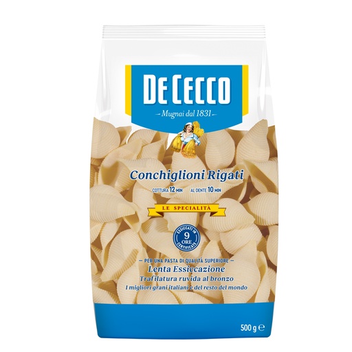 [DECPAS3126-B] De Cecco CONCHIGLIONI RIGATI 12 x 500g (0SX3126)