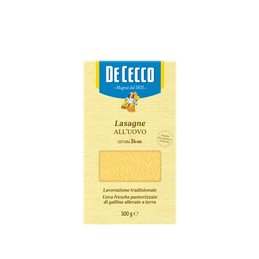 [DECPAS2112-B] De Cecco LASAGNA TIMBALLO UOVO. 6 12 x 500g (0UA2112)