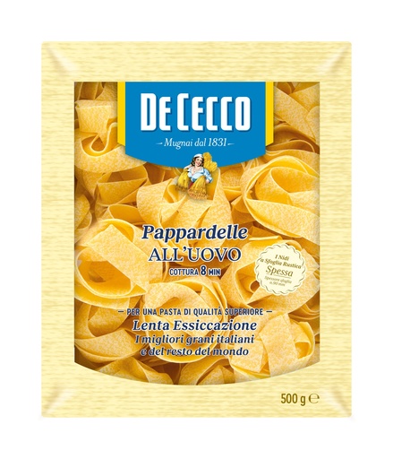 [DECPAS4301-B] De Cecco PAPPARDELLE UOVO  8 x 500g (0UW4301)