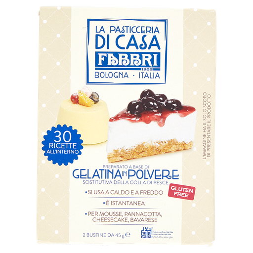 [FABGEL45-B] Fabbri - Food Jelly Powder (Gelatine) 2 Bags 45G X 12-(9234536-44T)