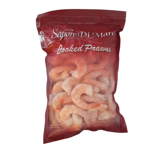 [SAPPRACOO2125-UC10] Cooked Vannamei Prawn Cutlets 21/25 1kg bag