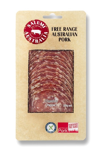[SALU109-B] Salumi- Classico (pepper) Free Range Salami Sliced 100g x 10