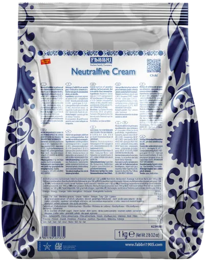 [FABH20-UC6] Fabbri Gelato SIMPLE Neutral Five Cream Bag 1.25kg (9234601-H20)