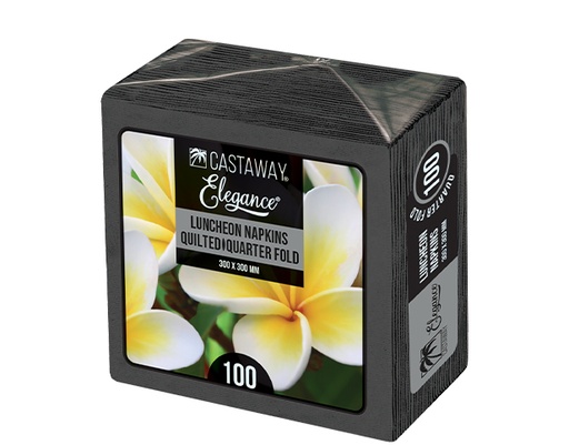 [NAPKINLUNCHBLACK-B] Quarter Fold Black Napkin x 2000