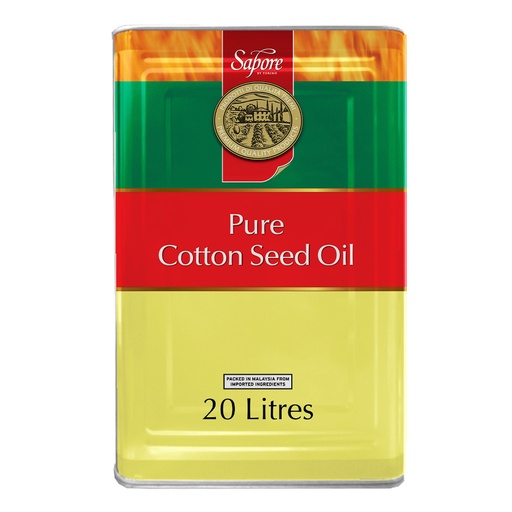 [SAPCOTOIL20-U] Sapore- Pure Cottonseed Oil 20Lt (No Bung)