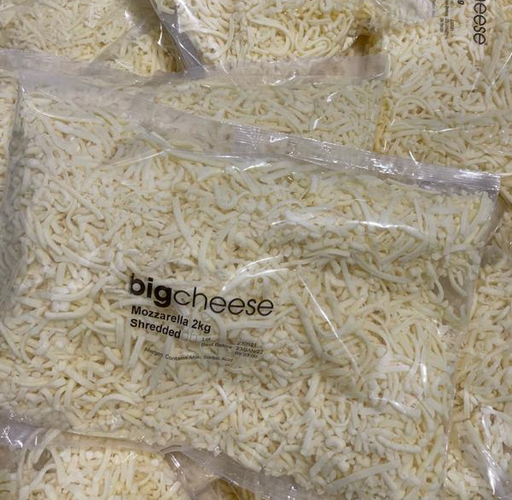 [MOZZARELLA2KG-UC4] Big Cheese- Shredded Mozzarella 2kg