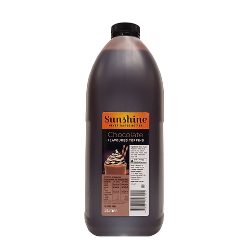 [SUNTOPPING/CHOC-UC4] Sunshine- Chocolate Topping 3Lt